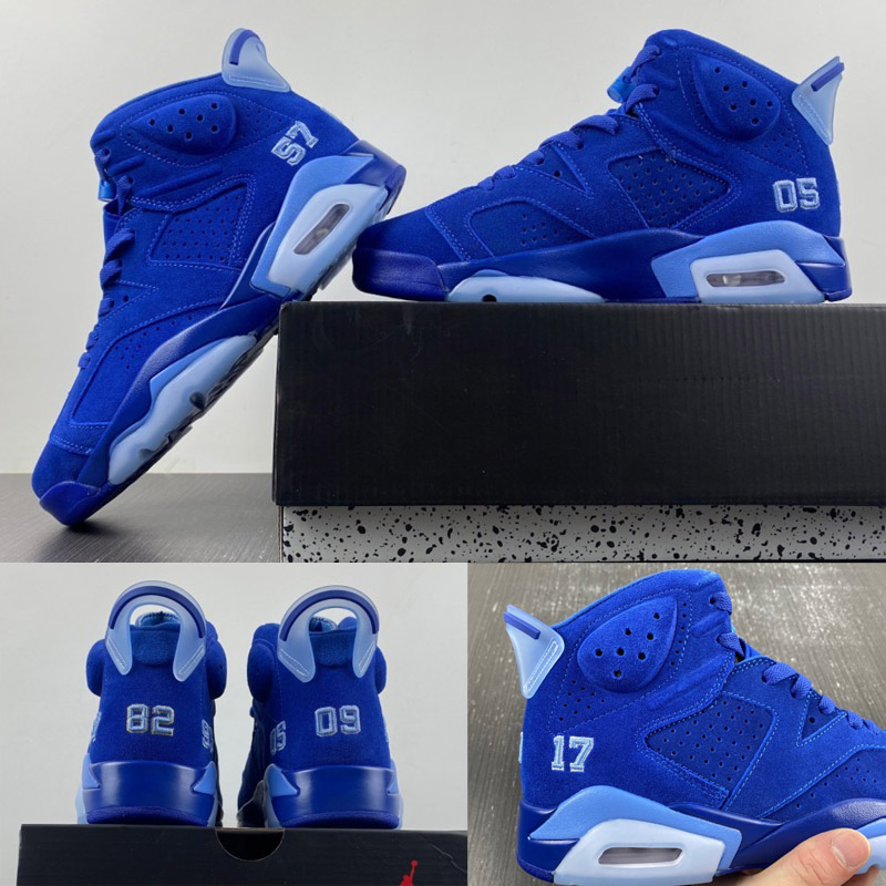Air Jordan 6 Blue Suede 384664-112