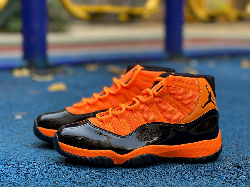 Air Jordan 11 Retro Men Basketball Shoes Orange Black CT8012 800