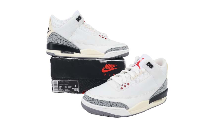 DN3707-100 Air Jordan 3 White Cement Reimagined